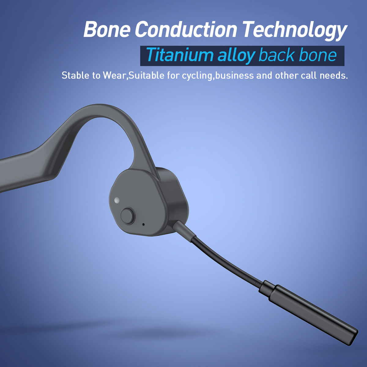 Vidonn Bone Conduction Headphones with Microphone  Wireless Commercial Use (S/M)